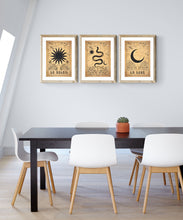 Load image into Gallery viewer, Snake Celestial Vintage Printable Wall Art