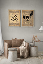 Load image into Gallery viewer, Meditation Printable Wall Art Set of 2 Vintage edition