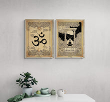 Load image into Gallery viewer, Meditation Printable Wall Art Set of 2 Vintage edition