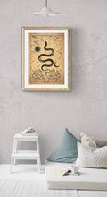 Load image into Gallery viewer, Snake Celestial Vintage Printable Wall Art
