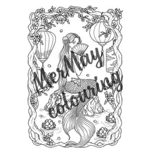 Load image into Gallery viewer, Mermay Colouring Digital Pdf - 6 illustrations pack - Instant download

