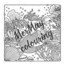Load image into Gallery viewer, Mermay Colouring Digital Pdf - 6 illustrations pack - Instant download
