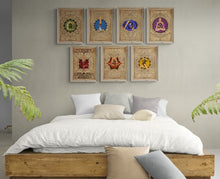 Load image into Gallery viewer, 7 Chakras &amp; Yoga art Printable Wall Art Set of 7 Printable pdf ebook
