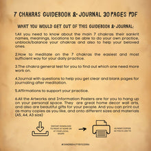 Load image into Gallery viewer, 7 Chakras Ultimate Guidebook &amp; Journal 30 pages pdf vintage edition
