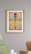 Load image into Gallery viewer, 7 chakras with elements and spirit animals printable wall art
